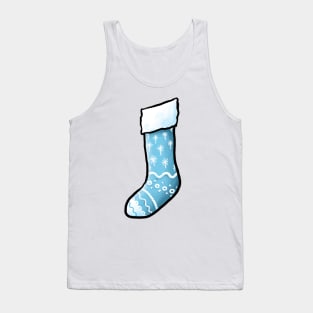 Blue Christmas Stocking Tank Top